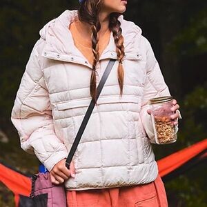 Free People Pink Puffer Jacket